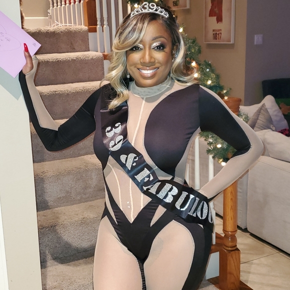 Sexy Mesh/Black One piece suit - Picture 1 of 9